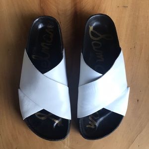 Super comfy Sam Edelman leather slides!
